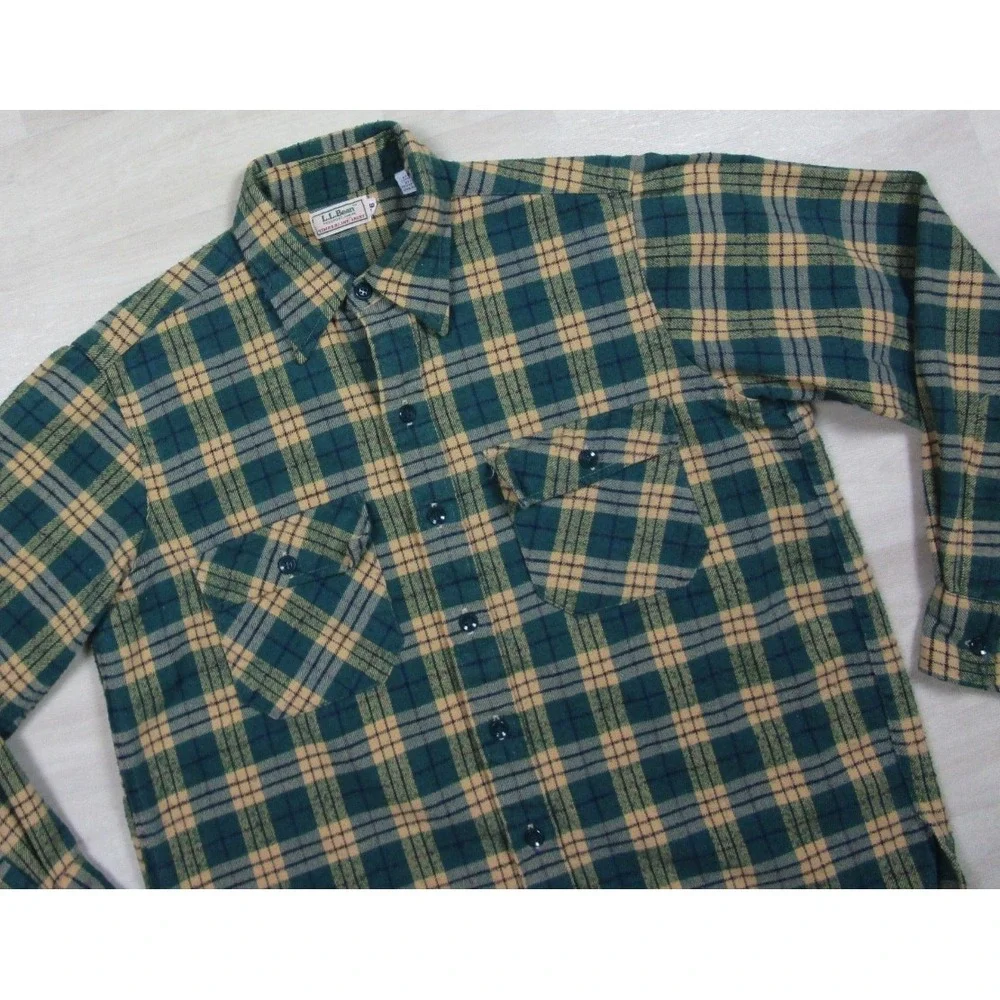 Vintage 80s 90s LL Bean Timberline Flannel‎ Shirt Men's (16) Plaid